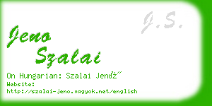 jeno szalai business card